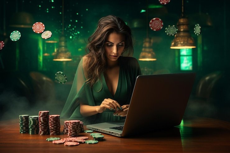 Visual ilustrasi responsible gaming dengan kontrol bermain di platform nmb48